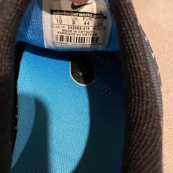 Mens FLYKNIT TRAINER  SQUADRON BLUE-WHITE SZ 10 US 44 EUR 532984-414 excellent - Picture 13 of 16